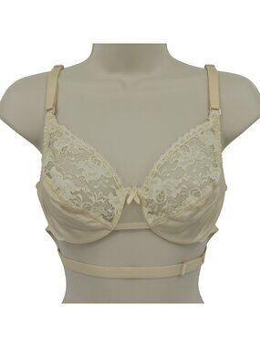 VTG Backless Smoothie 34B Bra Style 164 Cream Flower Floral Lace Unlined Women